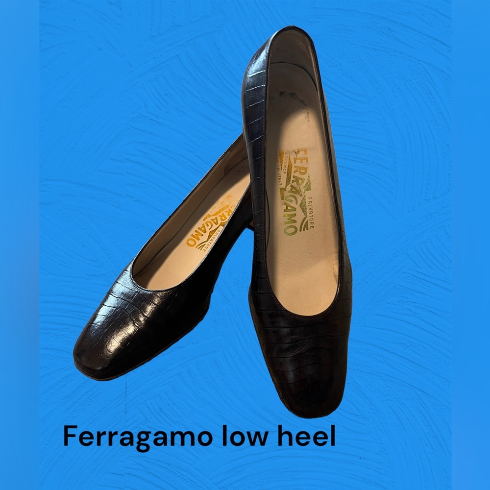 Ferragamo low heel Italian shoes size 6